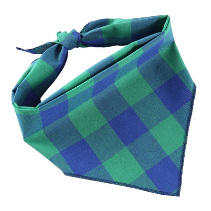 Adjustable Cotton Dog Cat Bandana Triangle Scarf - Soft Pet Neckerchief for Small Medium Large Dogs & Cats