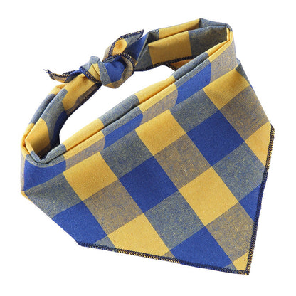Adjustable Cotton Dog Cat Bandana Triangle Scarf - Soft Pet Neckerchief for Small Medium Large Dogs & Cats