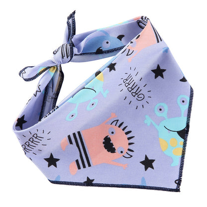 Adjustable Cotton Dog Cat Bandana Triangle Scarf - Soft Pet Neckerchief for Small Medium Large Dogs & Cats