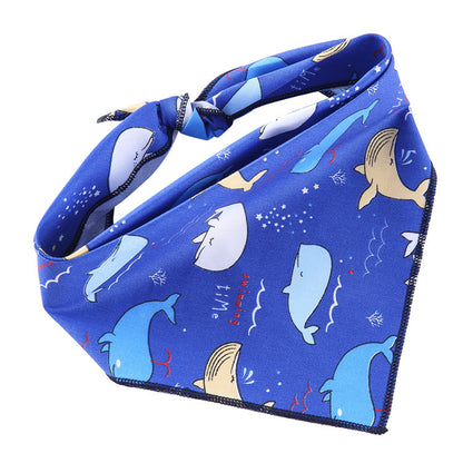 Adjustable Cotton Dog Cat Bandana Triangle Scarf - Soft Pet Neckerchief for Small Medium Large Dogs & Cats