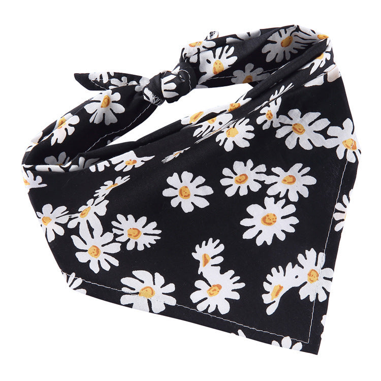 Adjustable Cotton Dog Cat Bandana Triangle Scarf - Soft Pet Neckerchief for Small Medium Large Dogs & Cats