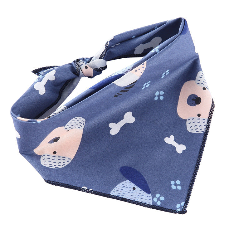 Adjustable Cotton Dog Cat Bandana Triangle Scarf - Soft Pet Neckerchief for Small Medium Large Dogs & Cats