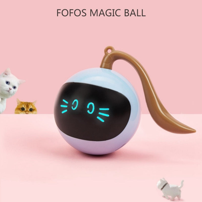 Pet Smart Interactive LED Rotating Ball | 360° Automatic Cat Toy with Lights