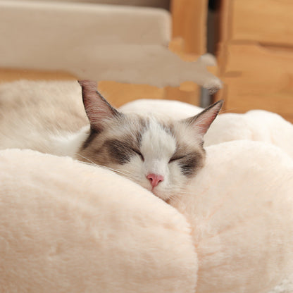 Flower Shaped Pet Bed Mat | Soft Dog & Cat Blanket Nest for Small Pets