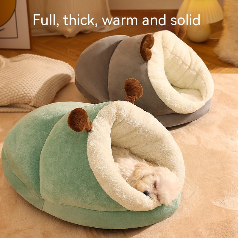 Winter Warm Pet Bed Slippers Nest for Cats & Small Dogs – Cozy Plush House