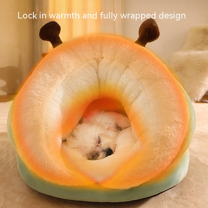 Winter Warm Pet Bed Slippers Nest for Cats & Small Dogs – Cozy Plush House