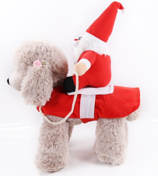 Dog Christmas Clothes – Warm Cotton Pet Winter Coat for Dogs & Cats, Reversible Holiday Outfit