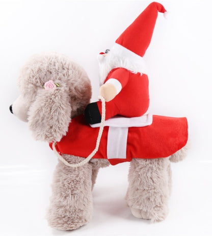 Dog Christmas Clothes – Warm Cotton Pet Winter Coat for Dogs & Cats, Reversible Holiday Outfit
