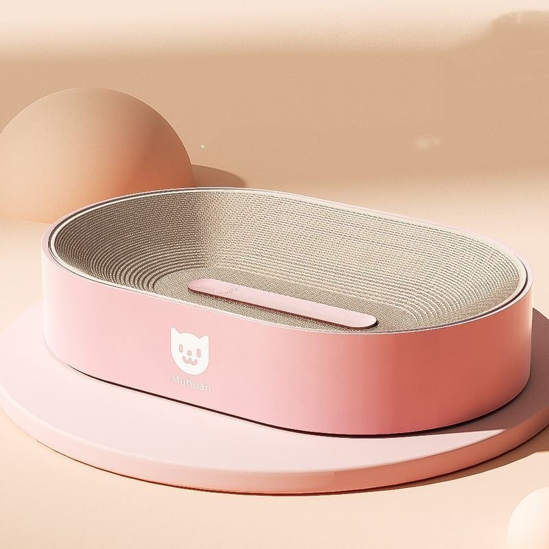 Corrugated Cat Scratch Basin with PP Shell – Durable Anti-Scratch Cat Lounge Bed