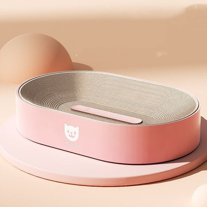 Corrugated Cat Scratch Basin with PP Shell – Durable Anti-Scratch Cat Lounge Bed