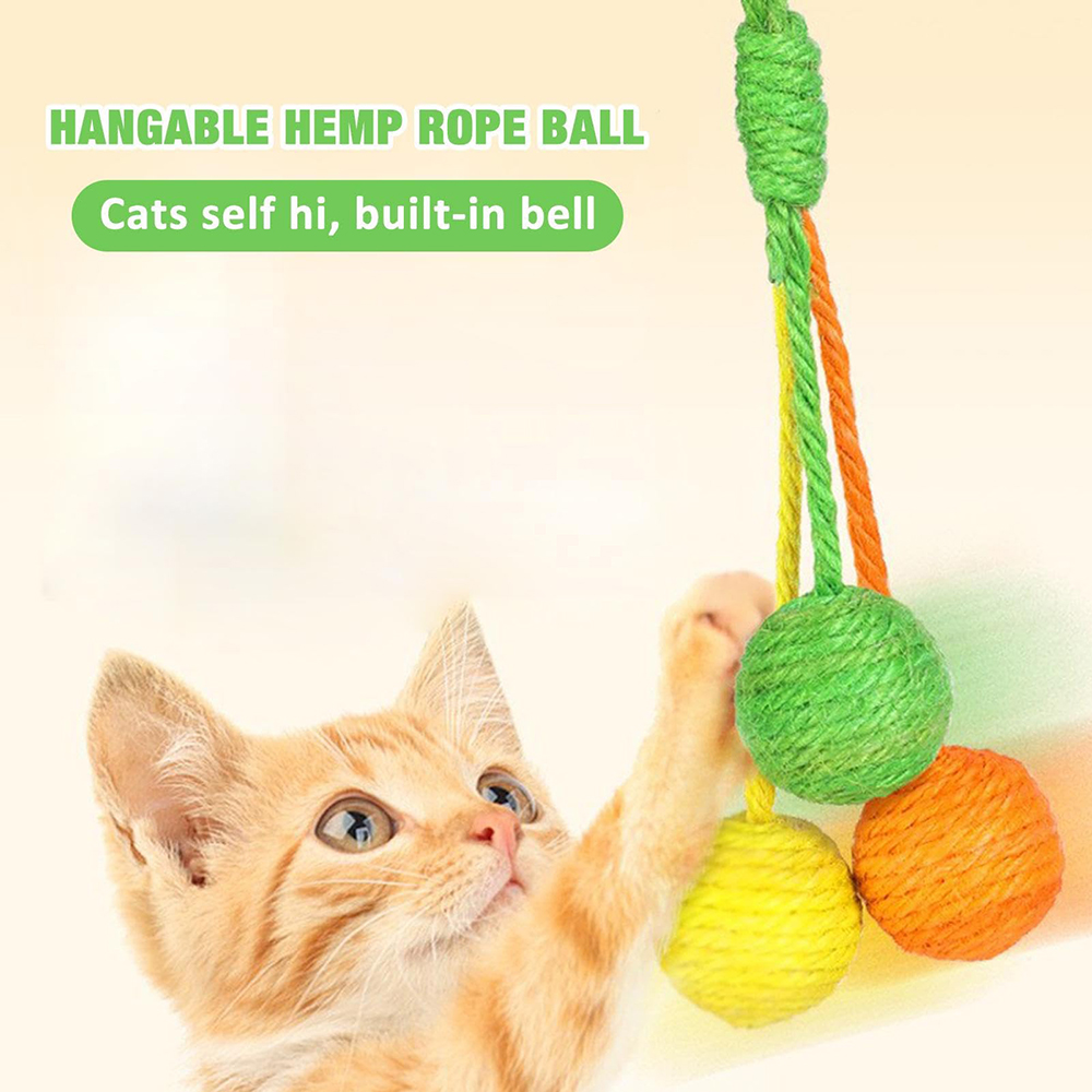 Rolling Sisal Cat Ball - Scratch & Chew Toy for Indoor Pets