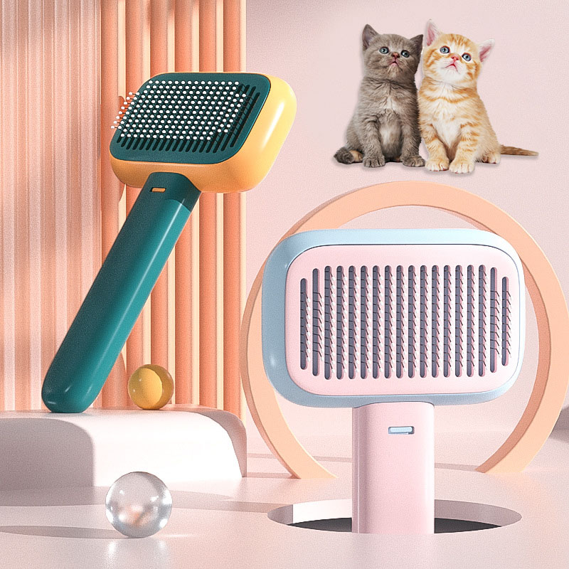 Pet Grooming Brush - Stainless Steel Comb for Cats & Dogs, Detangling & Massage