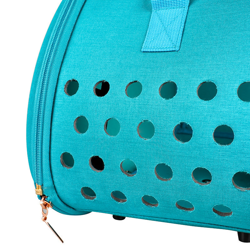 Transparent Pet Backpack Carrier – Breathable Dog & Cat Travel Bag with Ventilation, Portable Puppy & Kitten Cage (39×27×30cm)