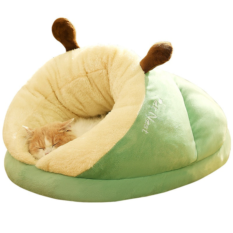 Winter Warm Pet Bed Slippers Nest for Cats & Small Dogs – Cozy Plush House