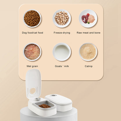 Automatic Pet Feeder Timer Gravity Food Water Dispenser for Cats Dogs