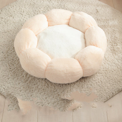 Flower Shaped Pet Bed Mat | Soft Dog & Cat Blanket Nest for Small Pets