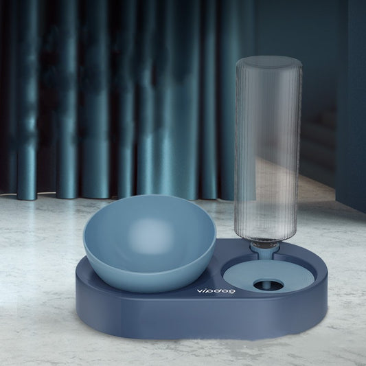 Automatic Double Bowl Pet Feeder with Water Dispenser for Dogs & Cats – Adjustable Tilt, 600ML Bottle