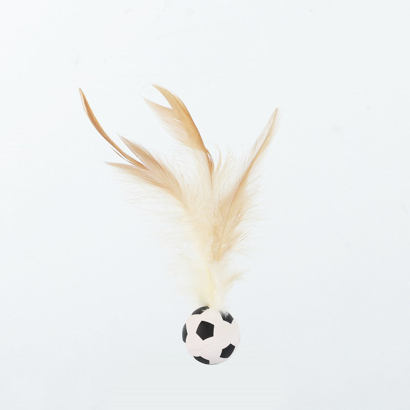 Elastic Chicken Fur Ball Cat Toy – Bouncy Interactive Self-Hitting Pet Toy