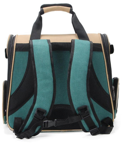Pet Space Backpack Carrier – Breathable Travel Bag for Dogs & Cats, Large Capacity Oxford Fabric Cage (40×28×36cm)