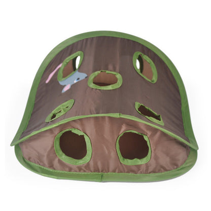 Interactive 9-Hole Cat Toy – Foldable Mouse Hunt Hide & Seek Game
