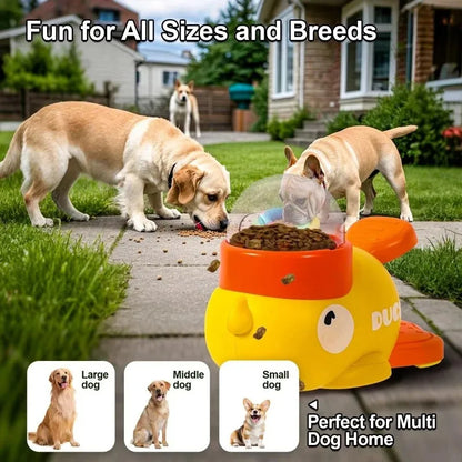 Interactive Puzzle Feeder for Dogs & Cats – Cartoon Duck Treat Dispenser Toy