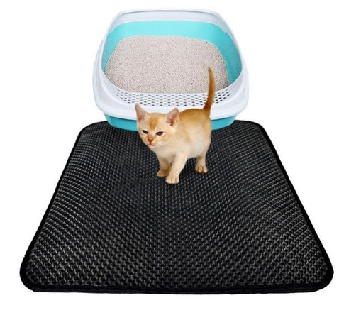 Double Layer Cat Litter Mat – Waterproof Litter Trapping Pad for Cats, Easy Clean Pet Bed Mat