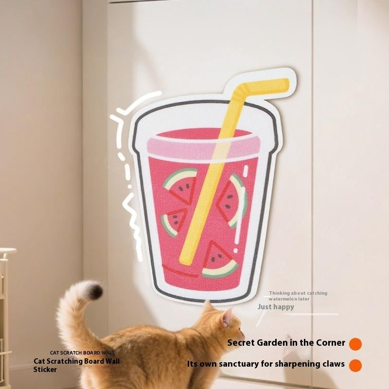 Cat Scratch Board – Vertical Fruit Felt Scratcher for Indoor Cats