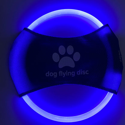 LED Light Up Dog Flying Disc – USB Rechargeable Glowing Frisbee Toy for Night Training, Interactive Fetch & Outdoor Play