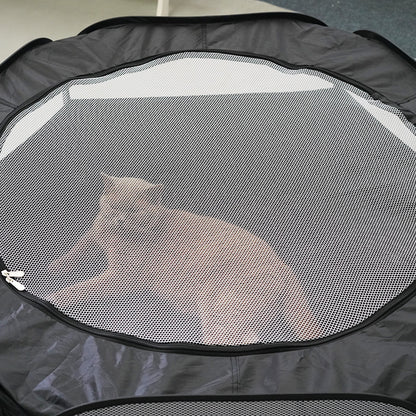 Foldable Cat Tunnel Tent – Removable 2-in-1 Cat Play Tunnel & Bed, Hair-Free, Space-Saving Design