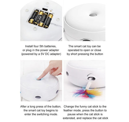 Electric Cat Toy Donut Turntable – Smart Automatic Interactive Funny Cat Stick