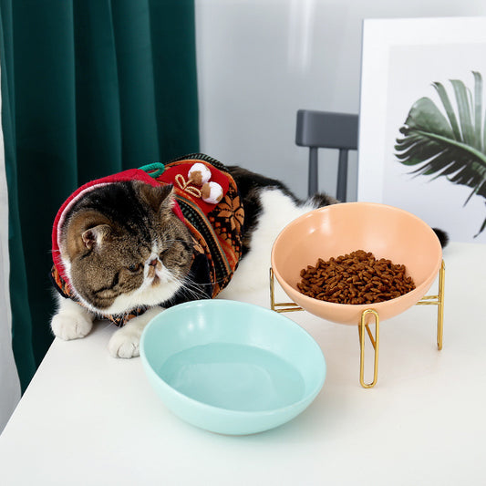 Ceramic Pet Bowl – Non-Slip Food & Water Dish for Cats and Small Dogs