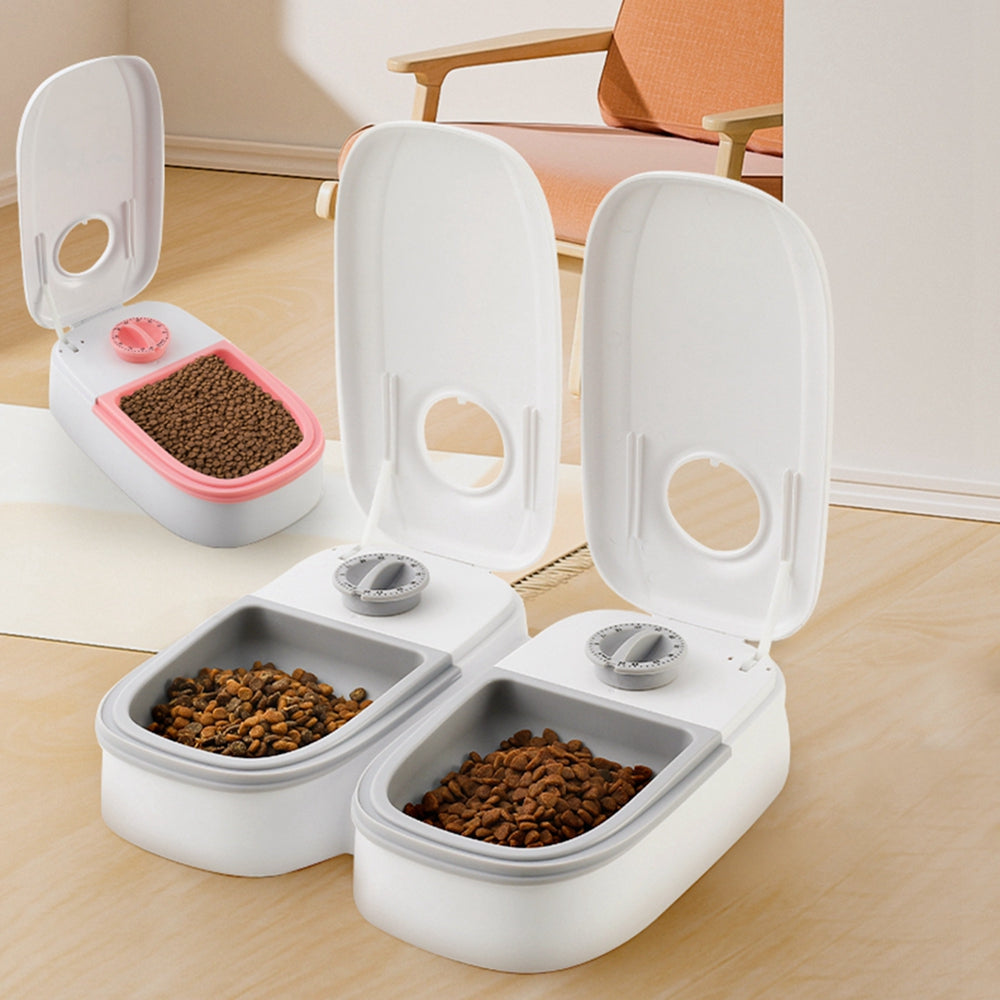 Automatic Pet Feeder Timer Gravity Food Water Dispenser for Cats Dogs