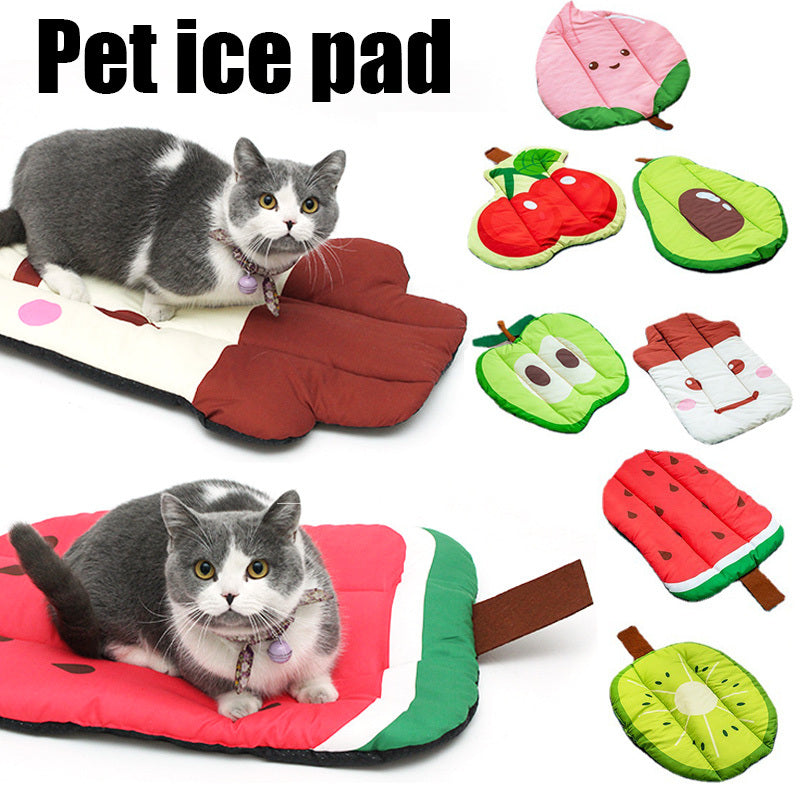 Summer Pet Cooling Mat – Ice Silk Dog Cat Bed Pad, Washable Cooling Blanket for Hot Weather