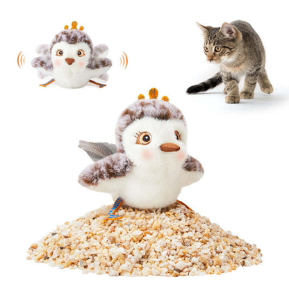 Interactive Flapping Bird Cat Toy – USB Rechargeable Plush Toy for Indoor Cats