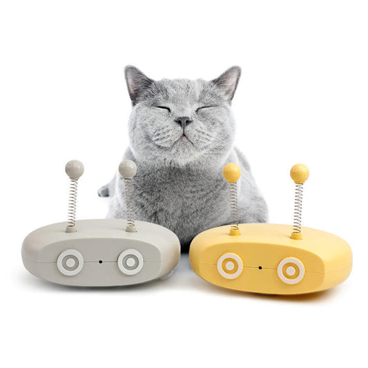 Interactive Electric Cat Toy Robot – Automatic Laser Teasing Pet Toy with Moving Wheels, Swing Balls & USB Rechargeable