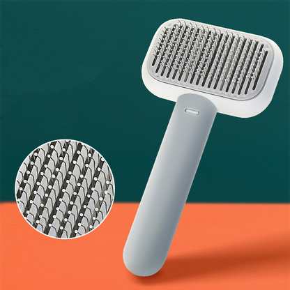 Pet Grooming Brush - Stainless Steel Comb for Cats & Dogs, Detangling & Massage