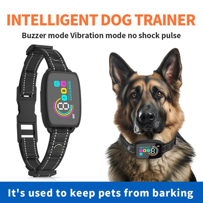 Smart Rechargeable Dog Bark Collar with AI Detection, 4 Training Modes, IP67 Waterproof Anti Barking Collar for Small Medium Large Dogs