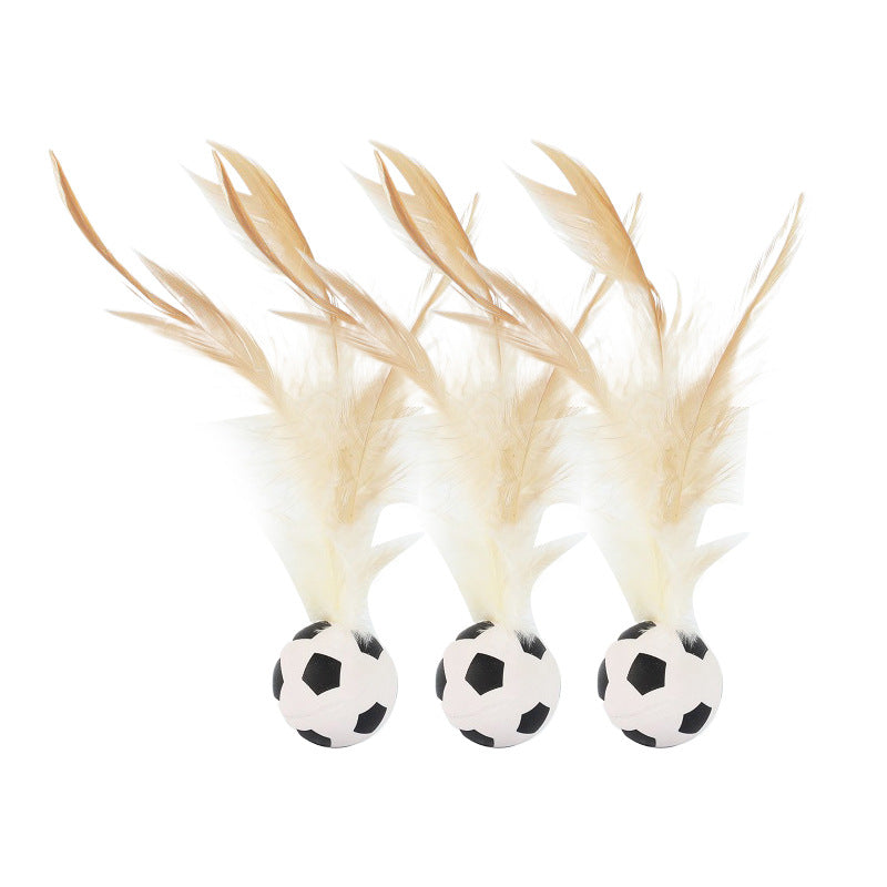 Elastic Chicken Fur Ball Cat Toy – Bouncy Interactive Self-Hitting Pet Toy