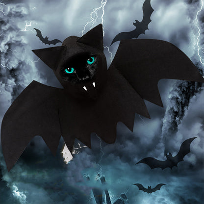 Halloween Pet Bat Wings Costume – Adjustable Felt Cloth Outfit for Cats & Small Dogs