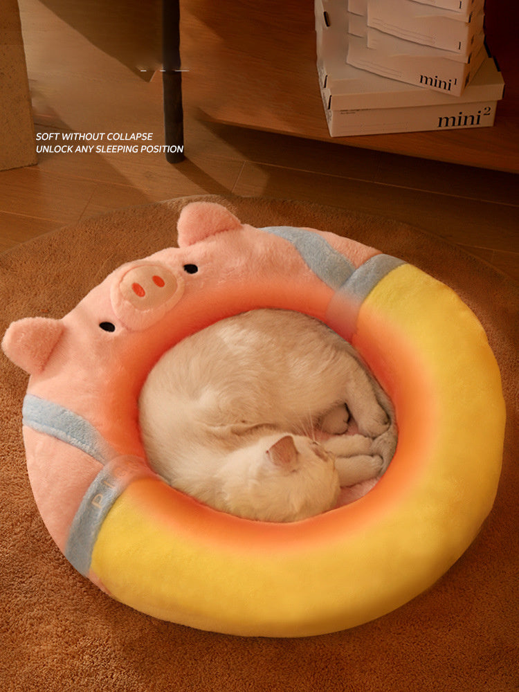 Warm Cat Bed for Winter – Soft Cloth Cat House, All-Season Pet Mat for Cats & Kittens