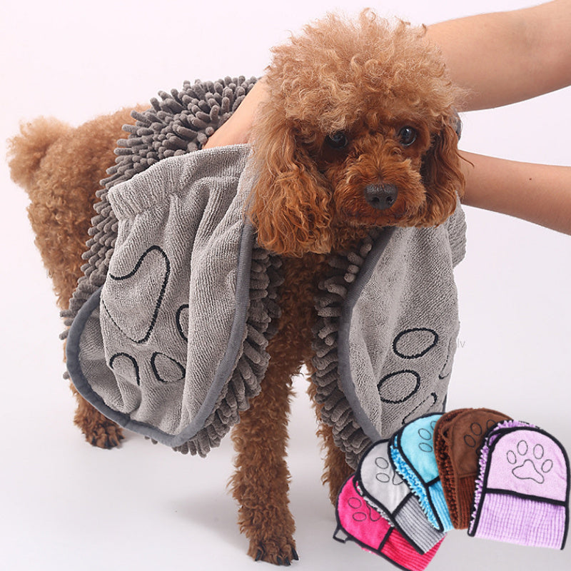 Super Absorbent Dog Bathrobe Towel – Quick Dry Microfiber Pet Drying Towel for Dogs & Cats