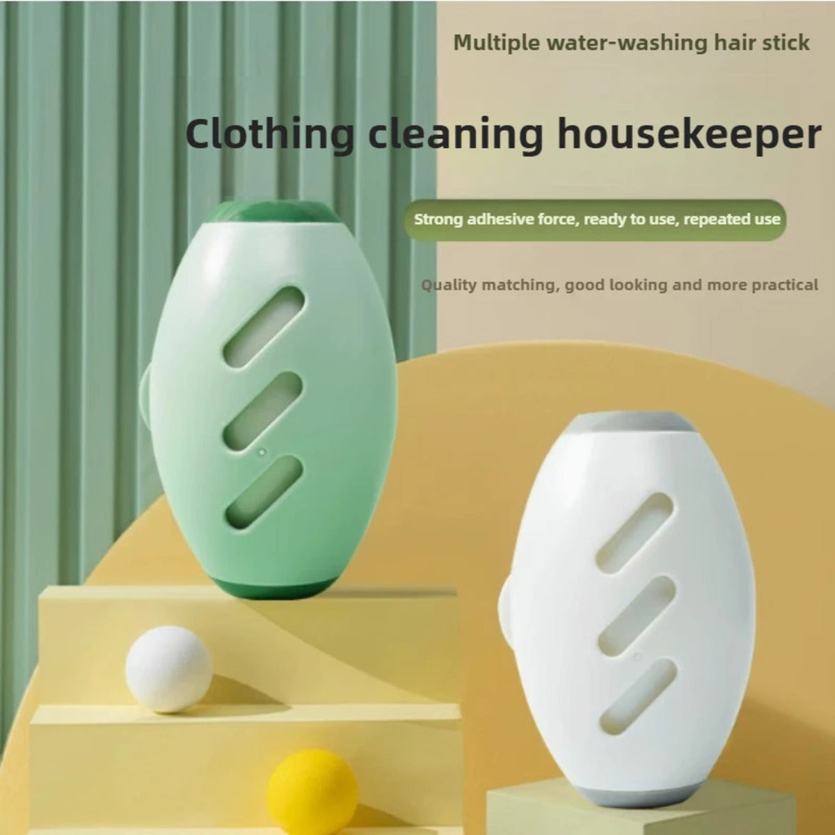 Reusable Lint Roller for Pet Hair – Washable Sticky Roller for Clothes, Portable Super Sticky Cleaner for Home & Travel