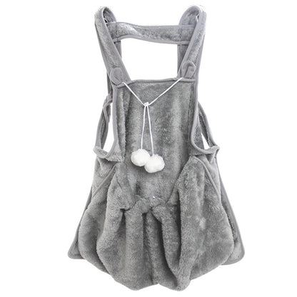 Pet Apron Coral Fleece Dog Cat Clothes - Anti-Grab Non-Stick Small Dog Clothing for 1-7kg Pets