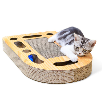 Corrugated Cat Scratcher with Ball Toy