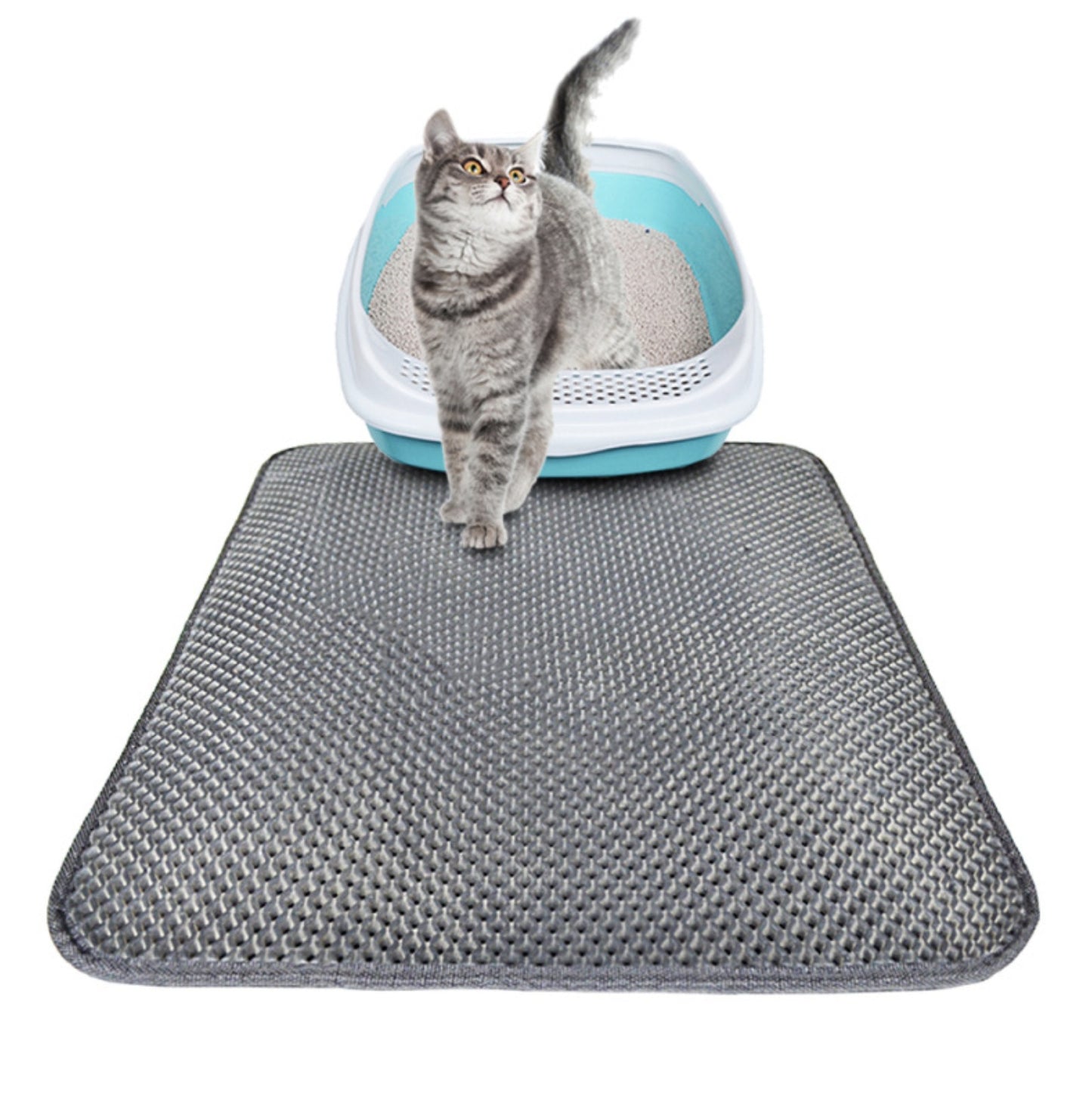 Double Layer Cat Litter Mat – Waterproof Litter Trapping Pad for Cats, Easy Clean Pet Bed Mat