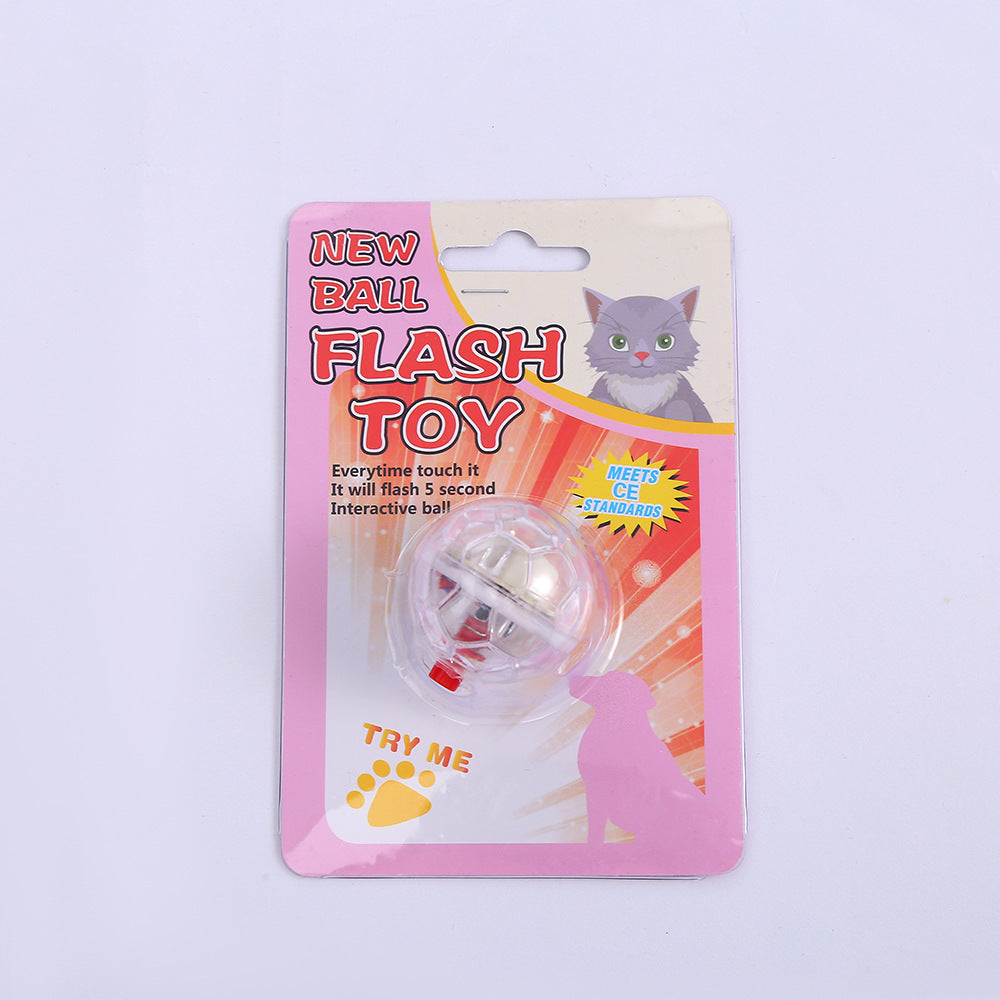 LED Glowing Cat Toy Ball – Interactive Light-Up Pet Training Ball for Cats & Dogs