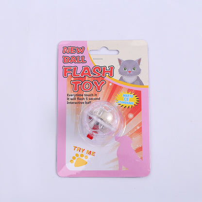 LED Glowing Cat Toy Ball – Interactive Light-Up Pet Training Ball for Cats & Dogs