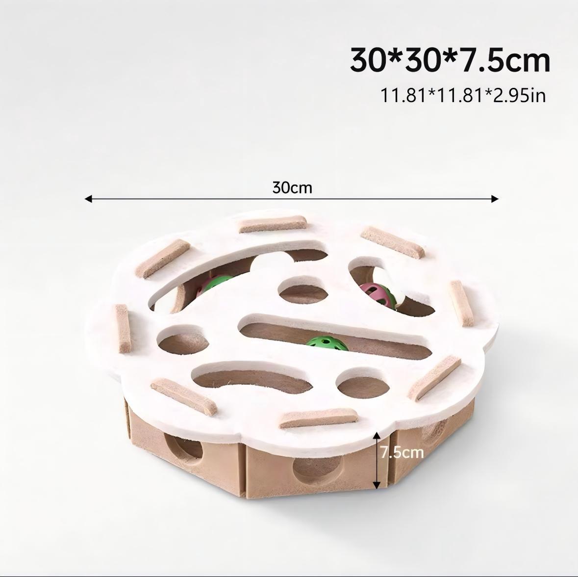 Interactive Cat Puzzle Toy – Maze Tunnel & Bell Ball for Indoor Cats