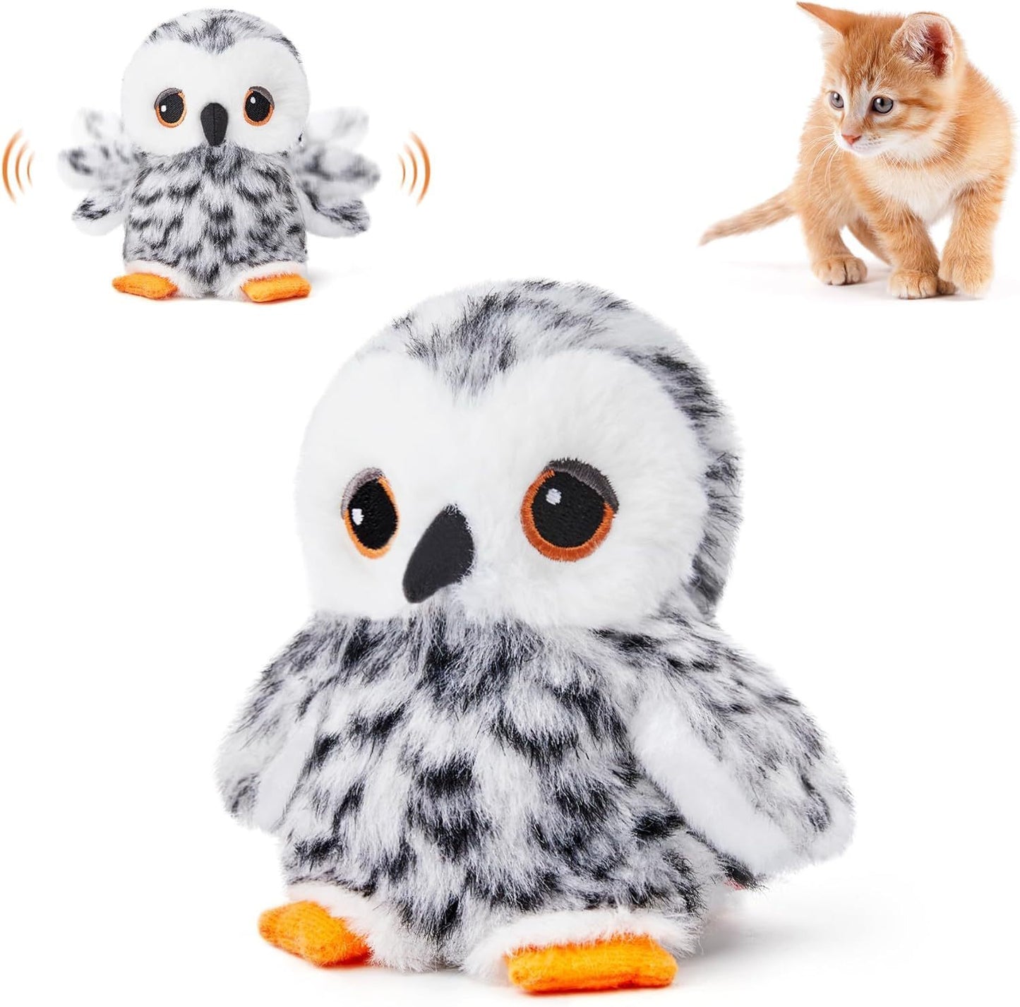 Interactive Flapping Bird Cat Toy – USB Rechargeable Plush Toy for Indoor Cats