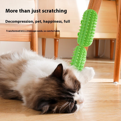 Pet Self-Grooming Corner Brush – Cat Hair Remover & Itch Relief Massager